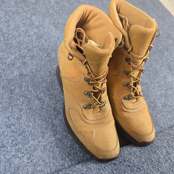 Timberland‎ Wedge Lace Up Boots Tan Suede Womens Size 9M - Picture 3 of 11